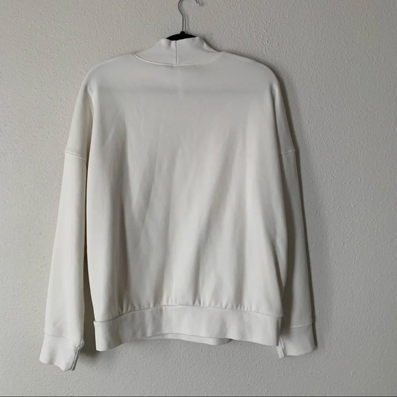 Fabletics white mock neck cozy sweater L - Picture 4 of 5